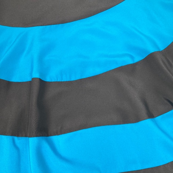 Derek Lam Design Nation Womens Asymmetrical Seam Skirt Size 8 Black Blue A Line - Picture 5 of 9